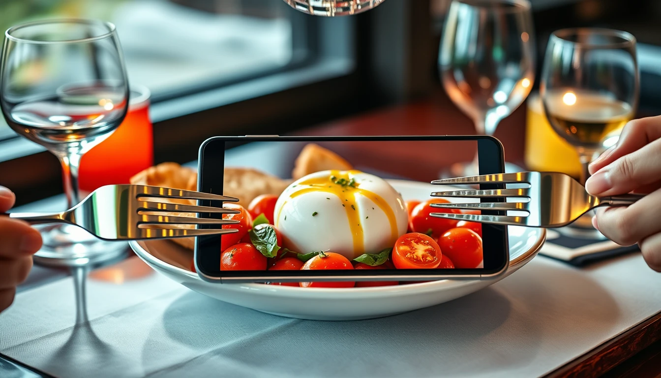 A premium editorial close-up of a shared restaurant starter such as burrata with tomatoes, bread and