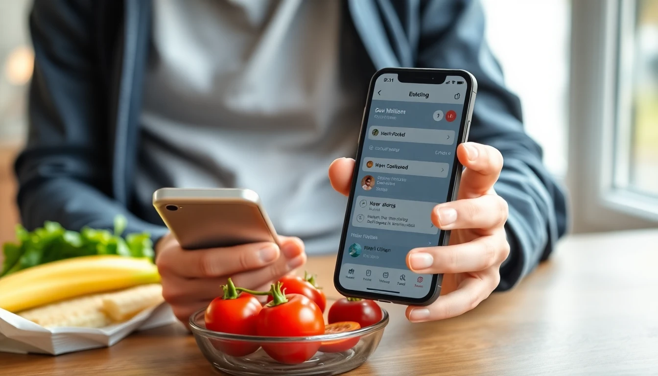 Realistische Alltagsszene mit Smartphone, Wochenplan oder Notizen, frischen Zutaten und einer vorber