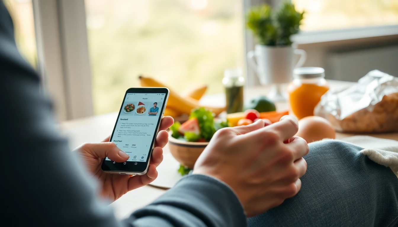 Realistische Alltagsszene mit Smartphone, Wochenplan oder Notizen, frischen Zutaten und einer vorber