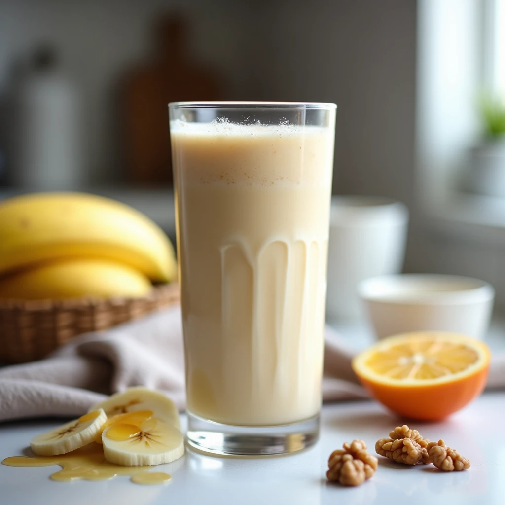 Bananen-Walnuss-Shake