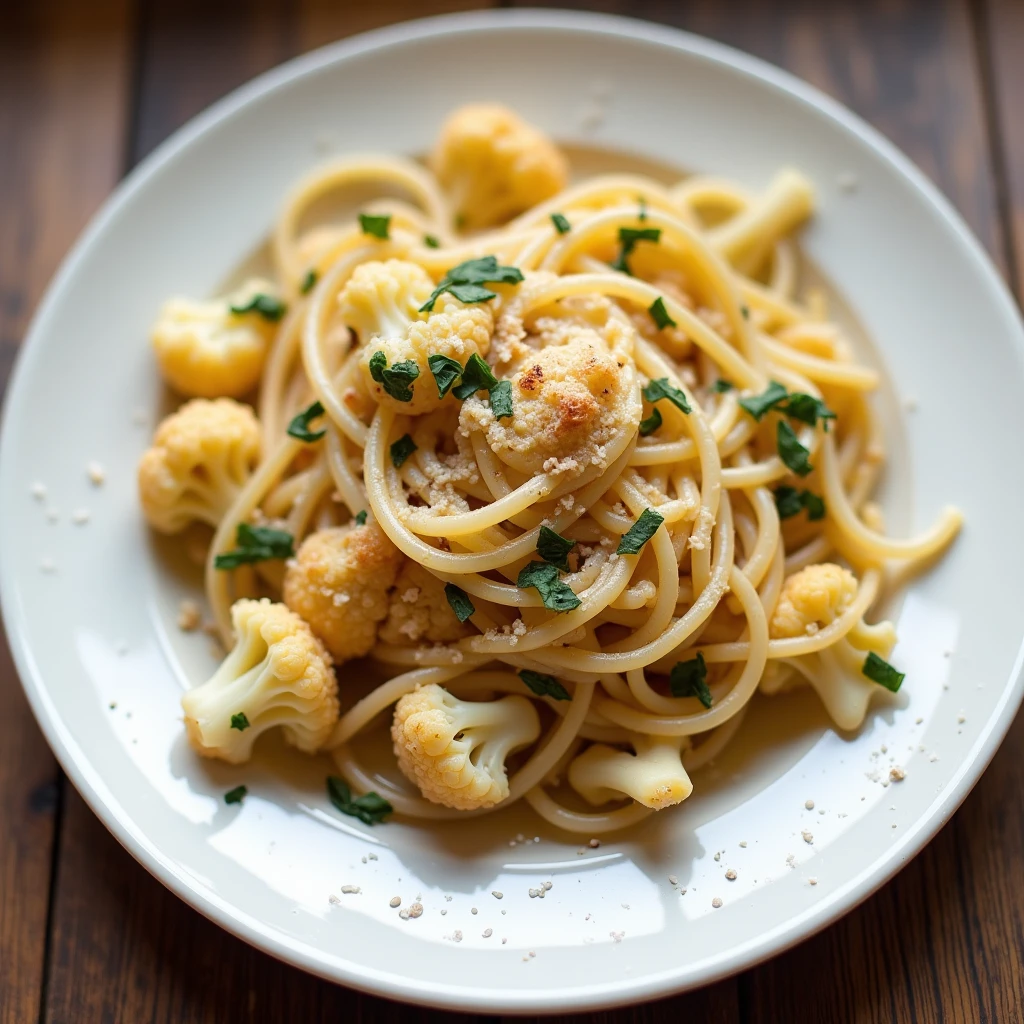 Blumenkohl-Alfredo-Pasta