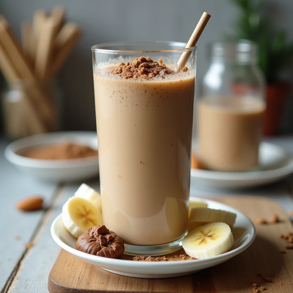 Erdnussbutter-Protein-Shake