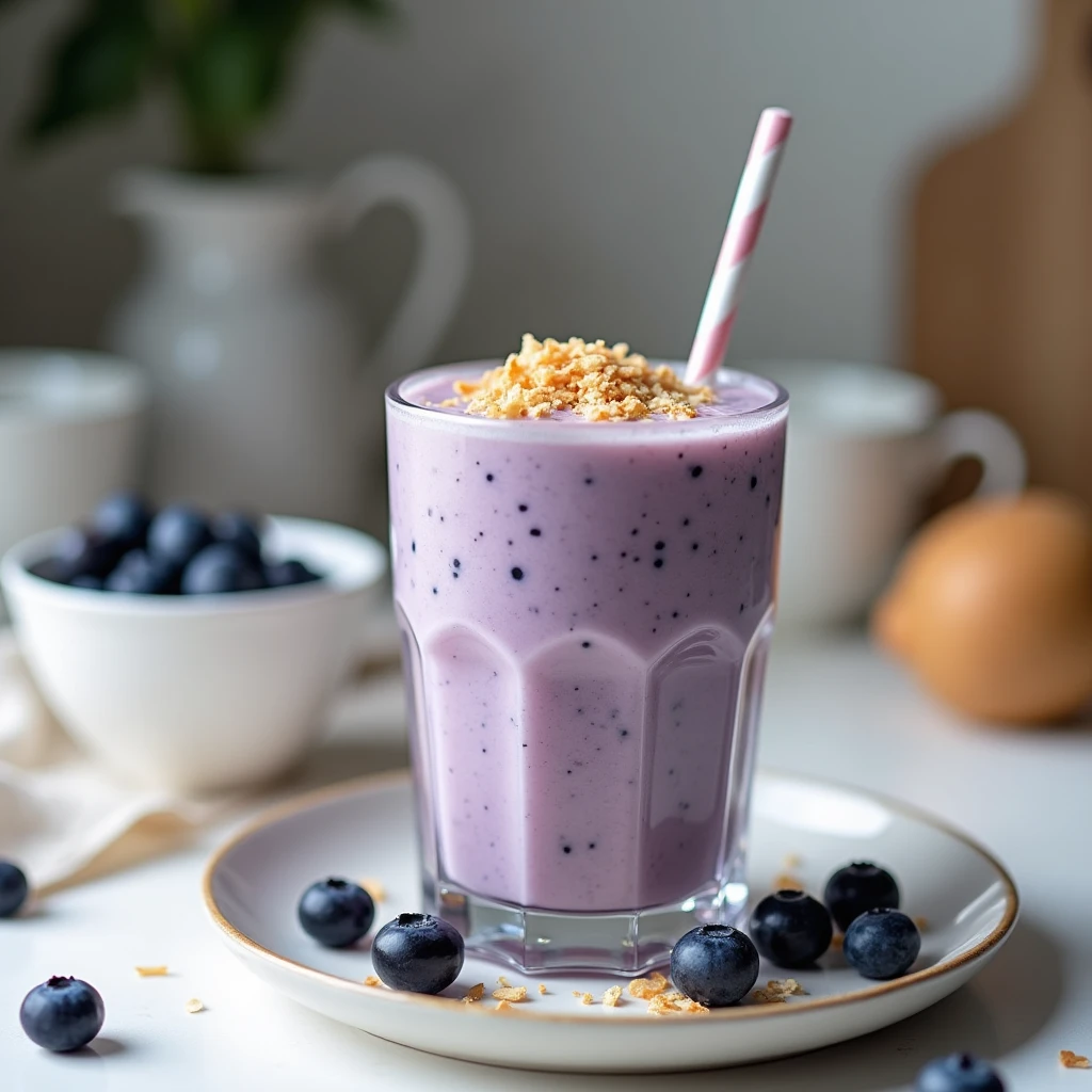 Blaubeer-Kokos-Shake