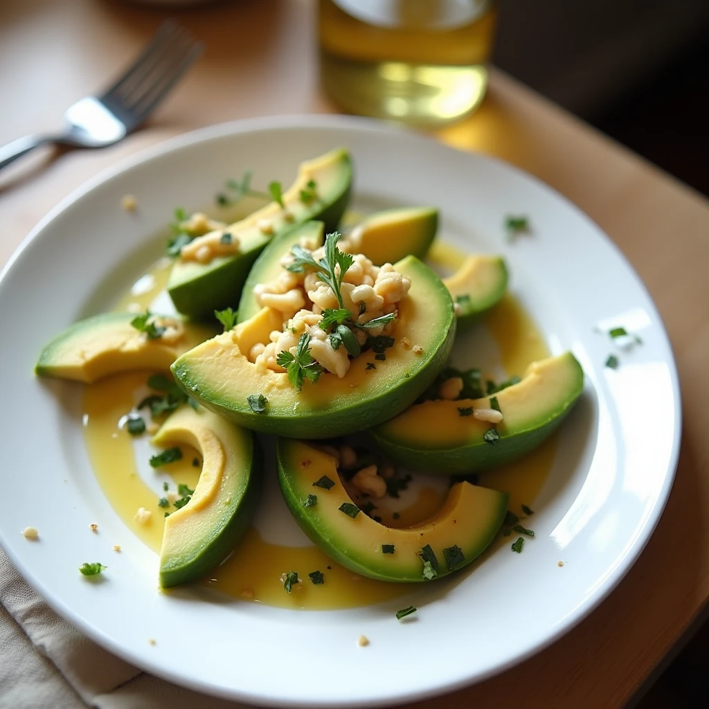 Avocado mit feiner Vinaigrette 