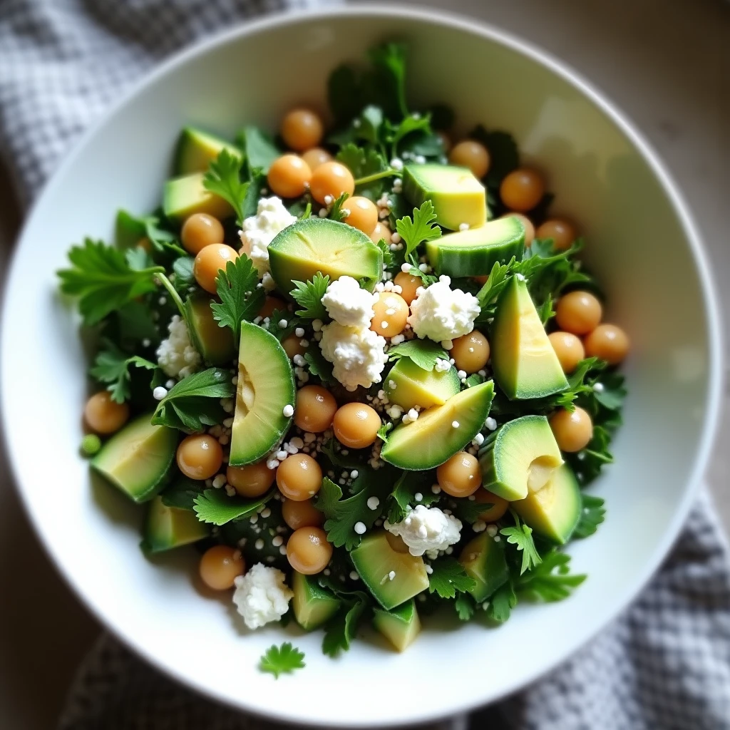 Körniger Frischkäse Salat