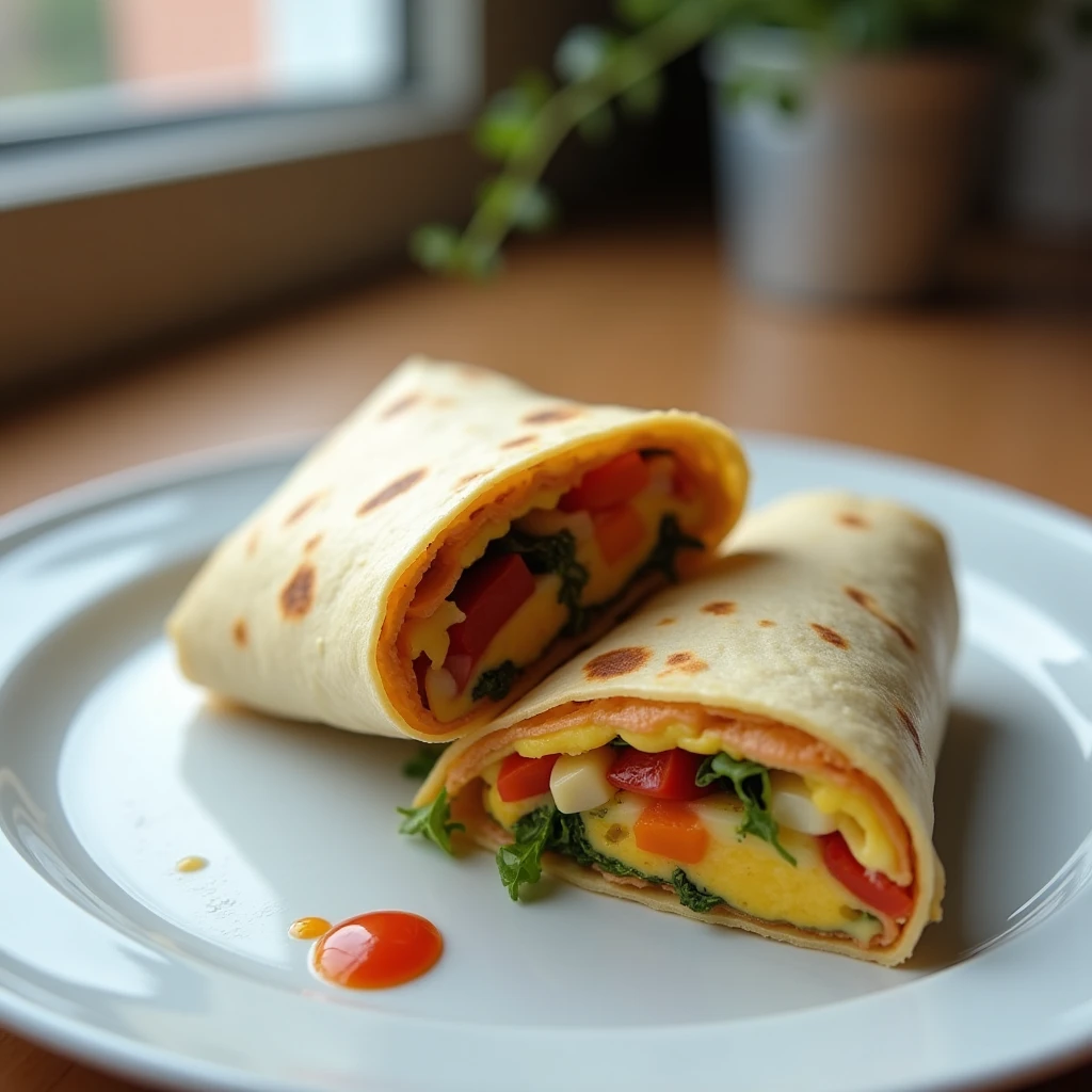 Omelett-Wraps mit Räucherlachs