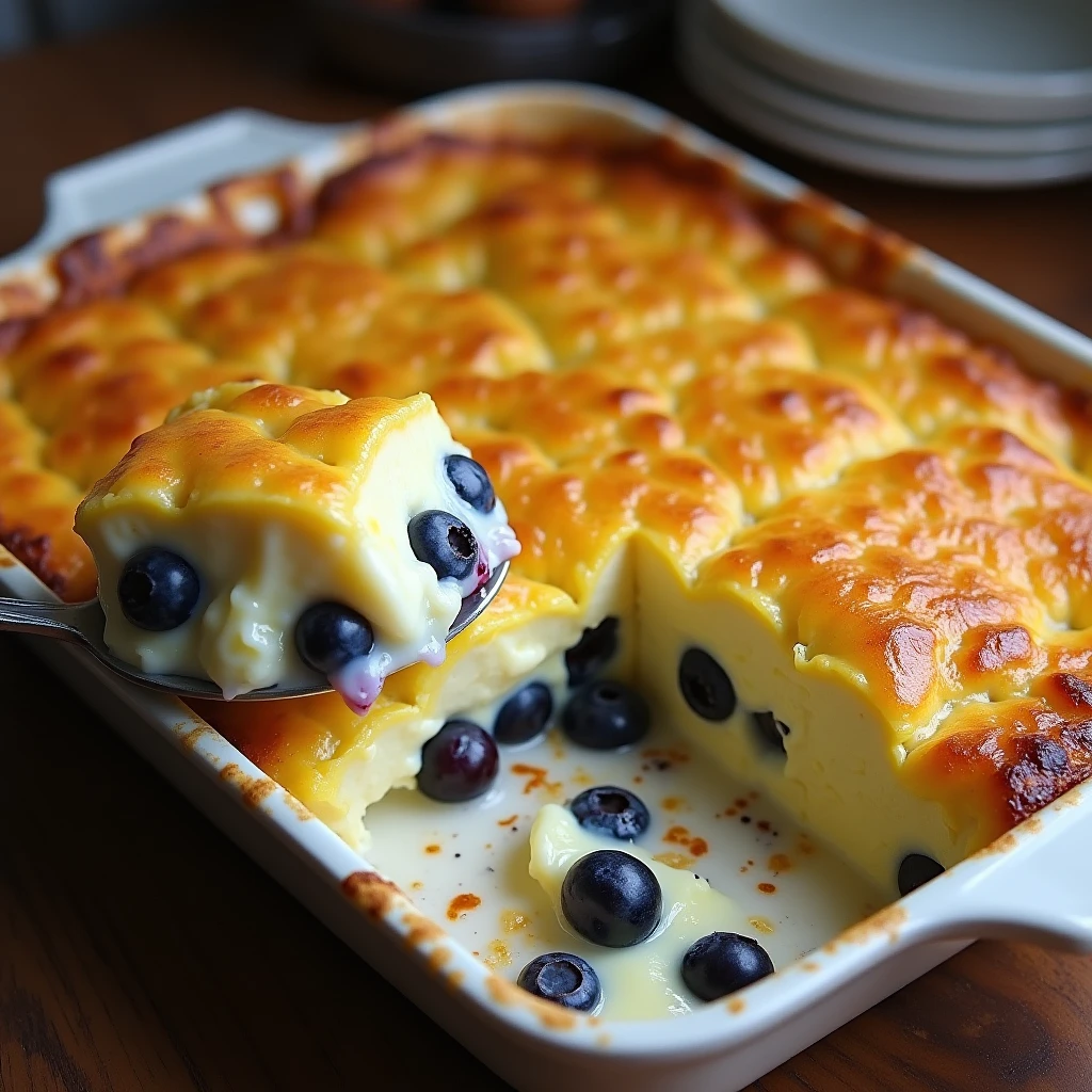 Quark-Blaubeer-Auflauf