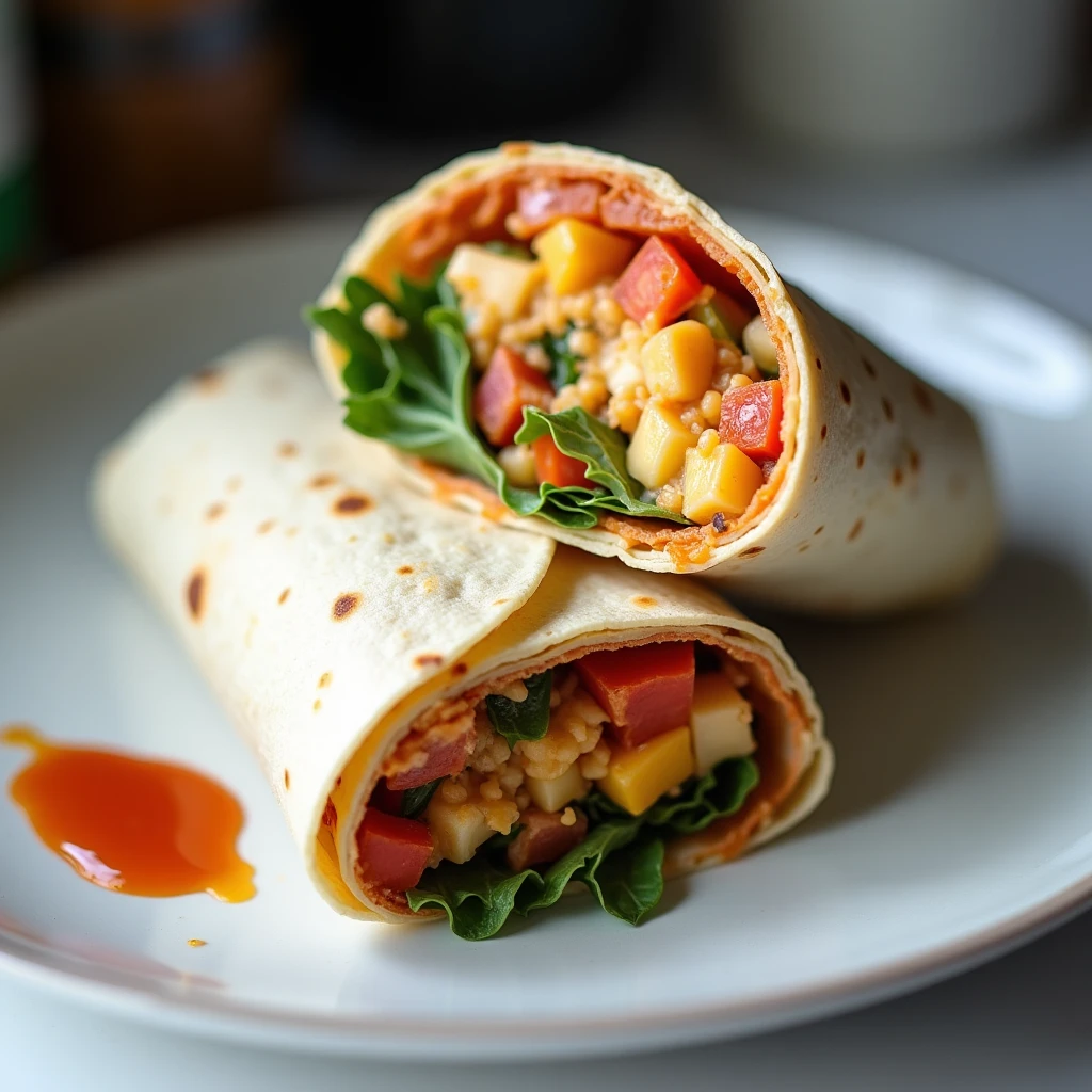 Thailändische Salatwraps mit Erdnusssauce