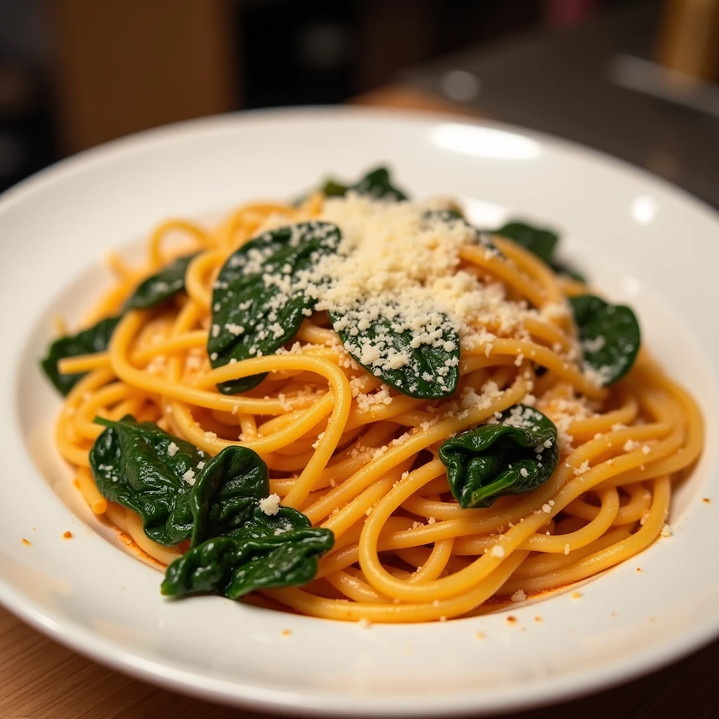 Spinat-Parmesan-Pasta