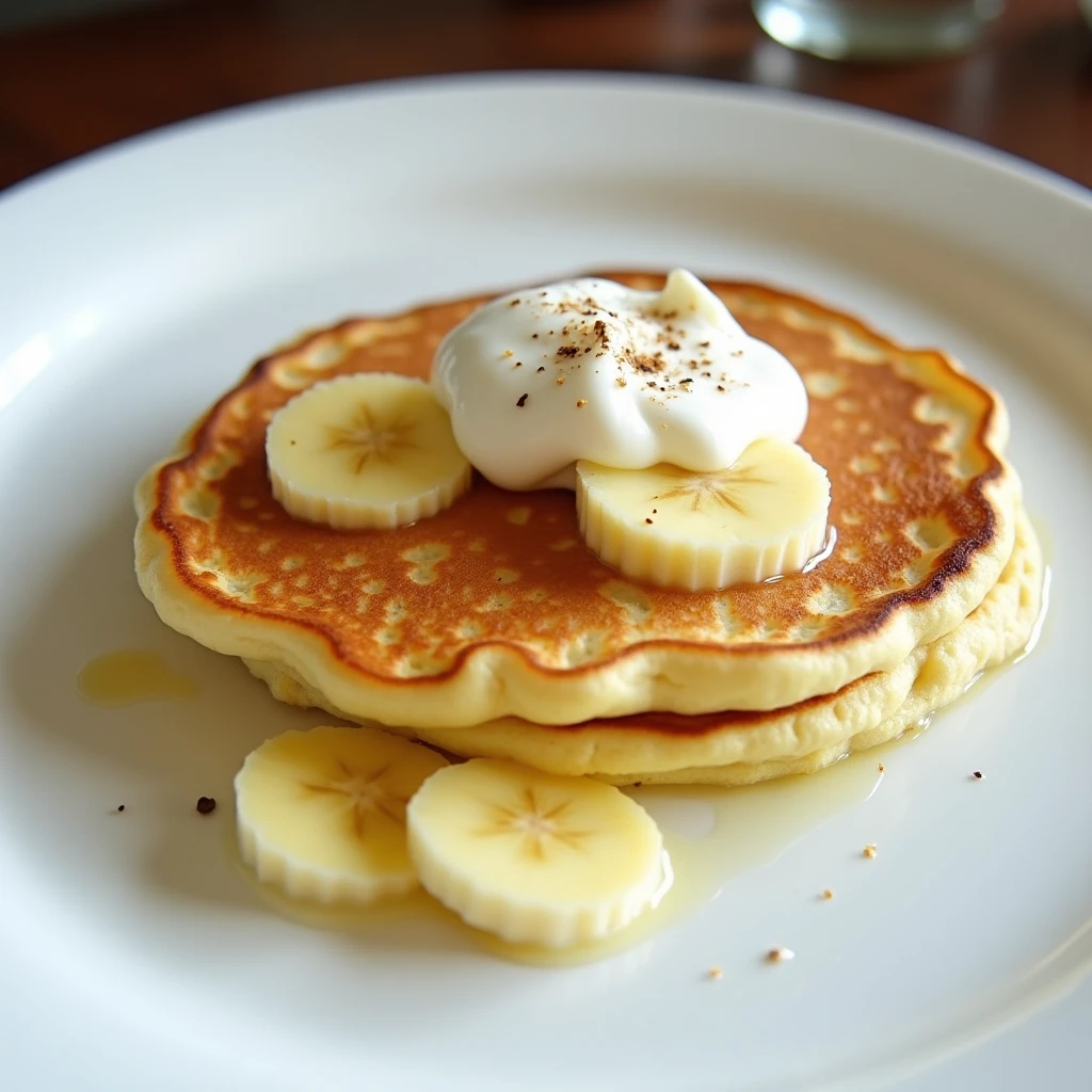 Fluffiger Bananen Zimt Pancake