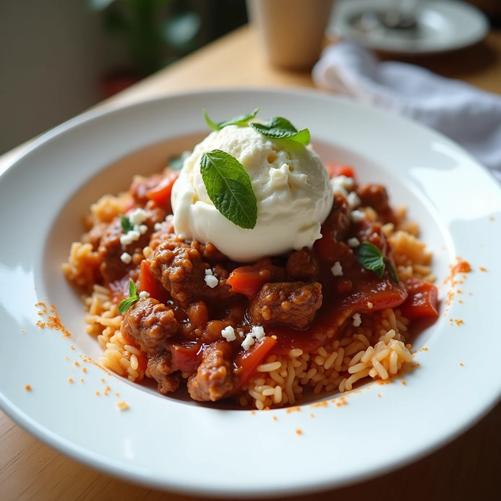 Tomatenreis mit Hackfleisch