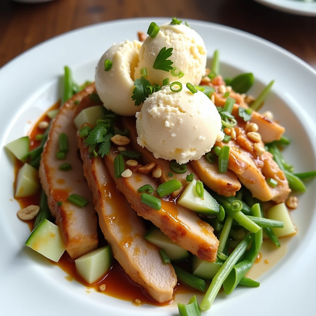 Asiatischer Hähnchensalat