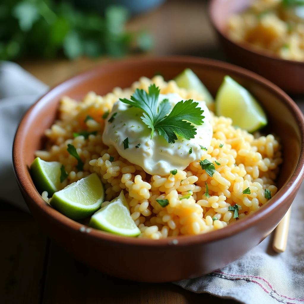 Mais-Hähnchen-Reis-Bowl