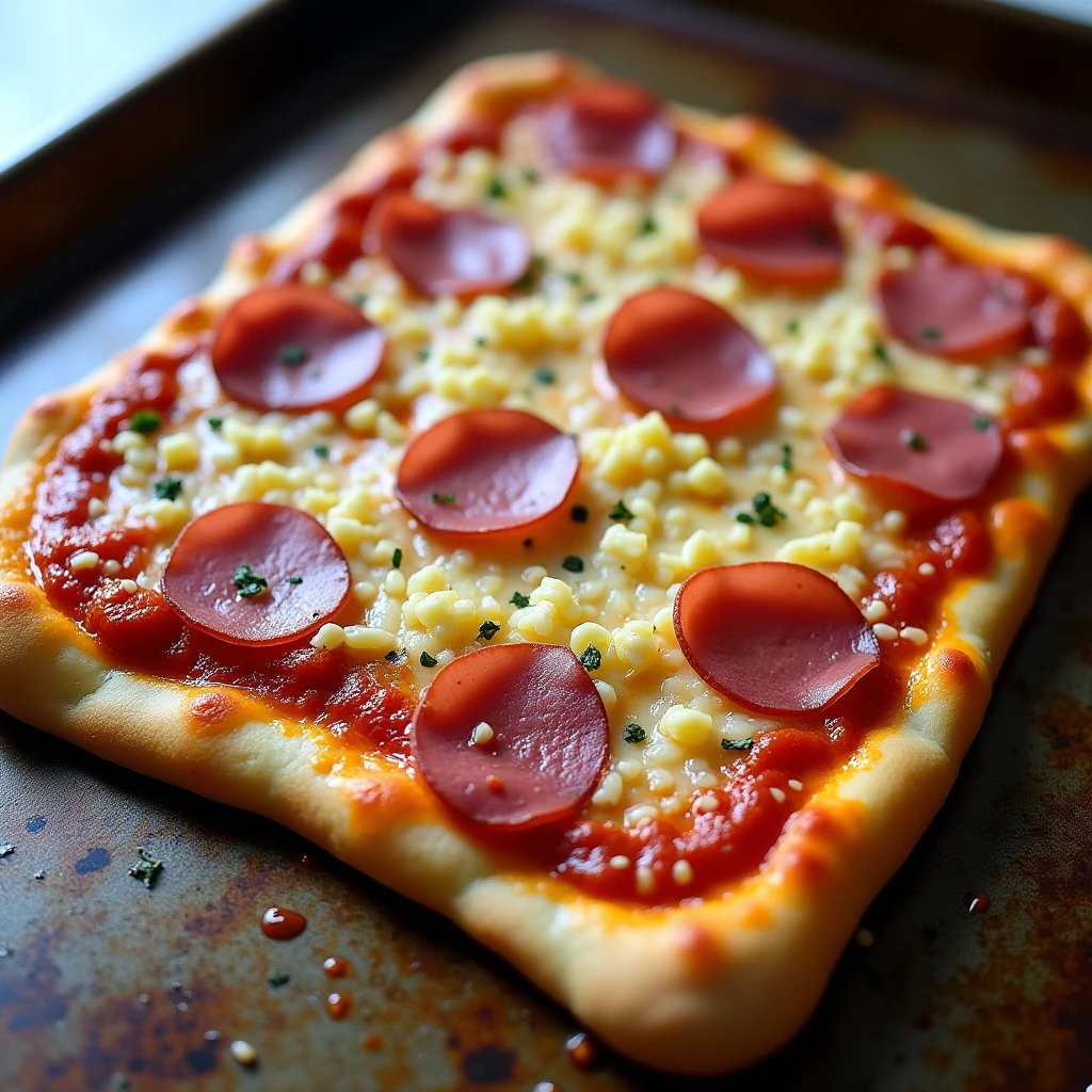 High-Protein Sriracha Honig Hähnchen Pizza