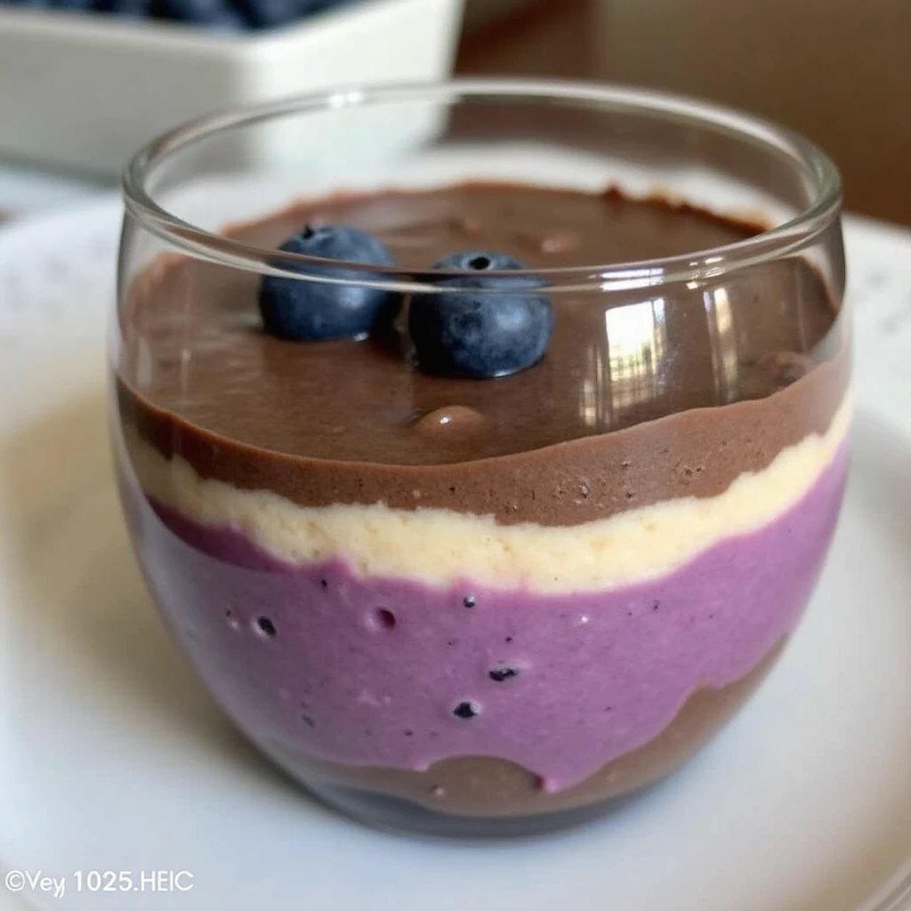 Blended High Protein Blueberry Overnight Oats