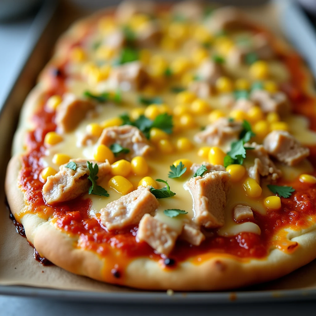 High Protein Thunfisch Blechpizza