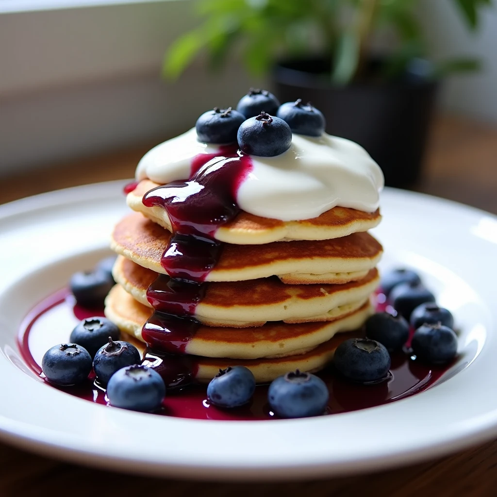 Blaubeer-Quark-Pfannkuchen