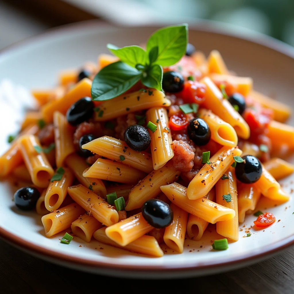Pasta Puttanesca mit Thunfisch