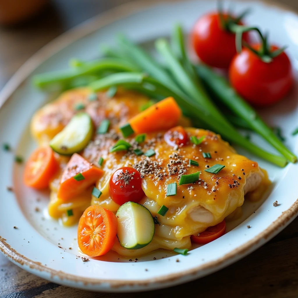 High Protein Hähnchen Auflauf