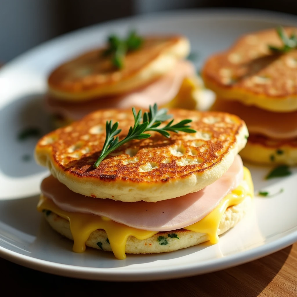 High Protein Käse-Wurst-Pfannkuchen