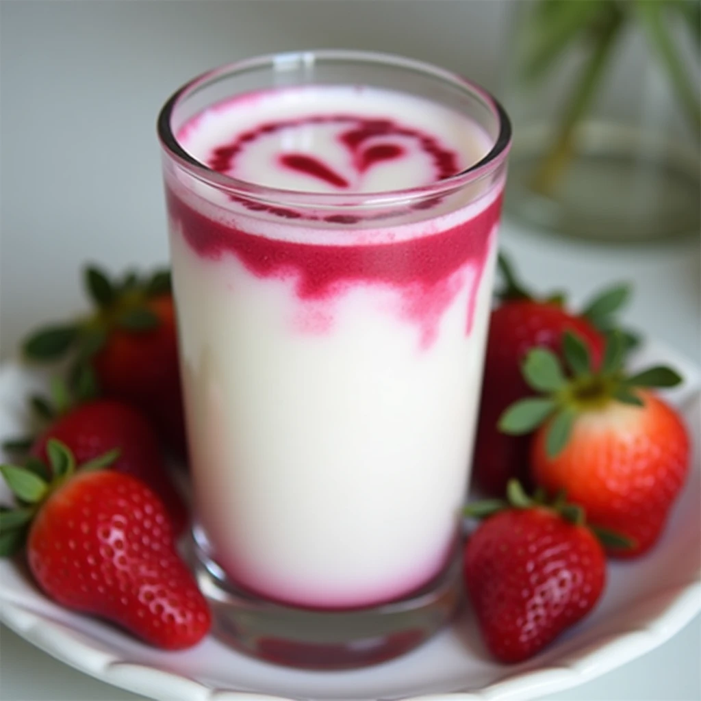 Rote-Bete-Erdbeer-Kefir-Drink