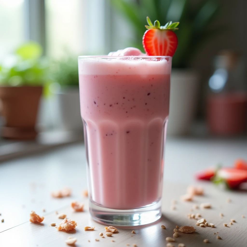 High Protein Erdbeer-Milchshake