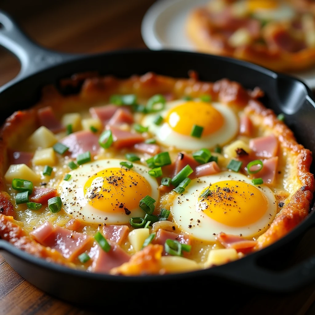 Flammkuchen-Pfanne mit Kartoffeln