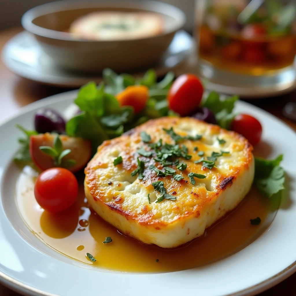 Gebackener Hot Honey Schafkäse mit geröstetem Gemüsesalat