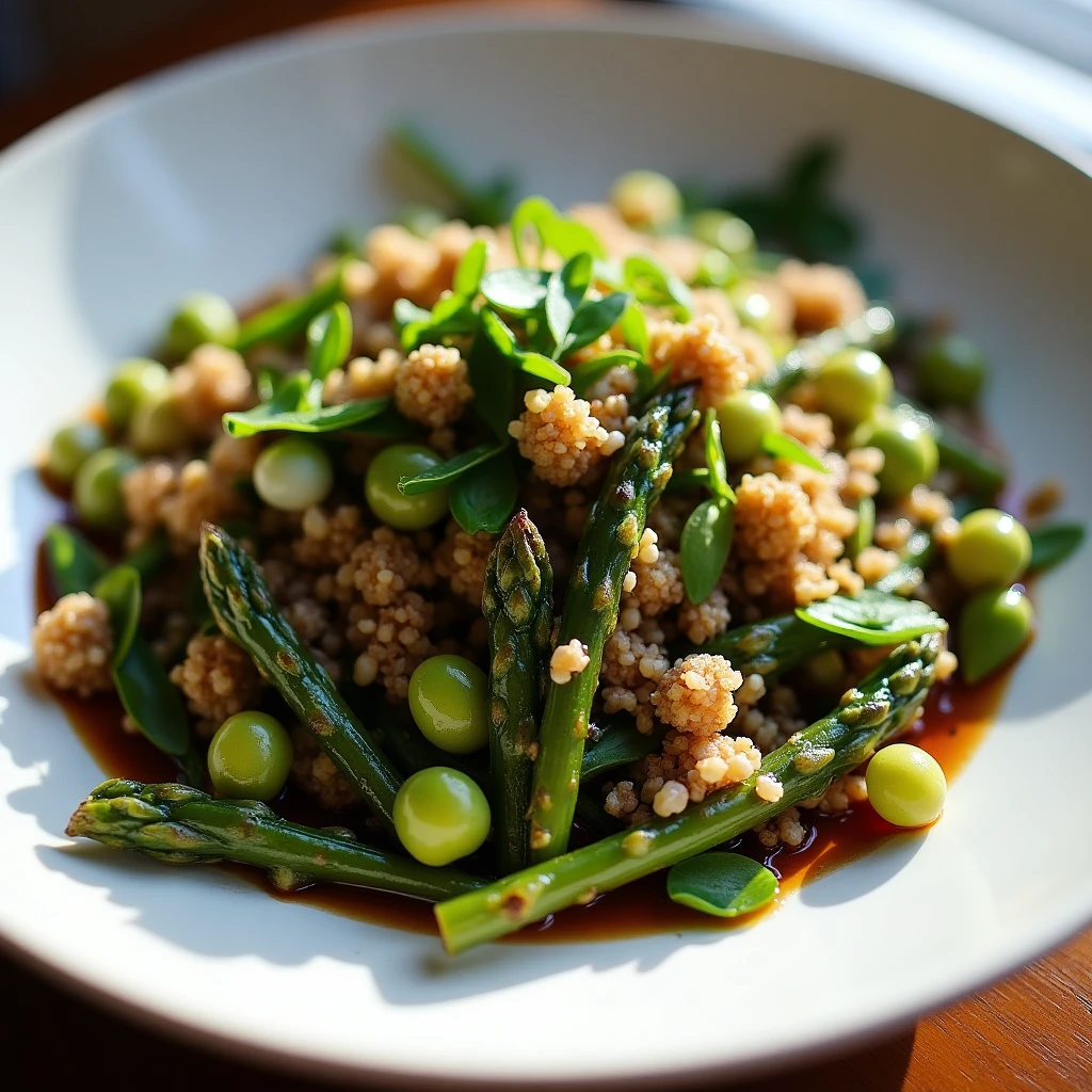 Crispy Roasted Quinoa & Spargel Salat