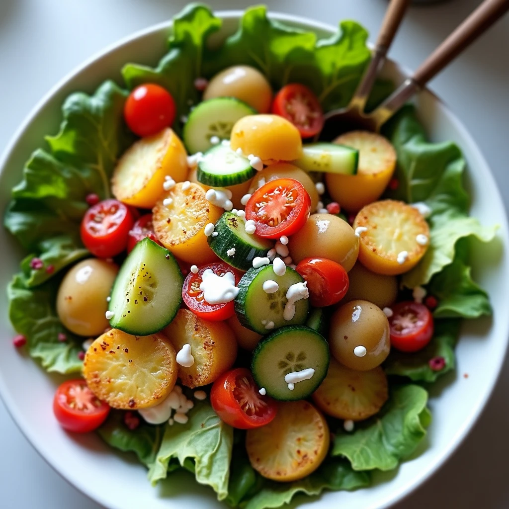 Crispy Halloumi Kartoffelsalat