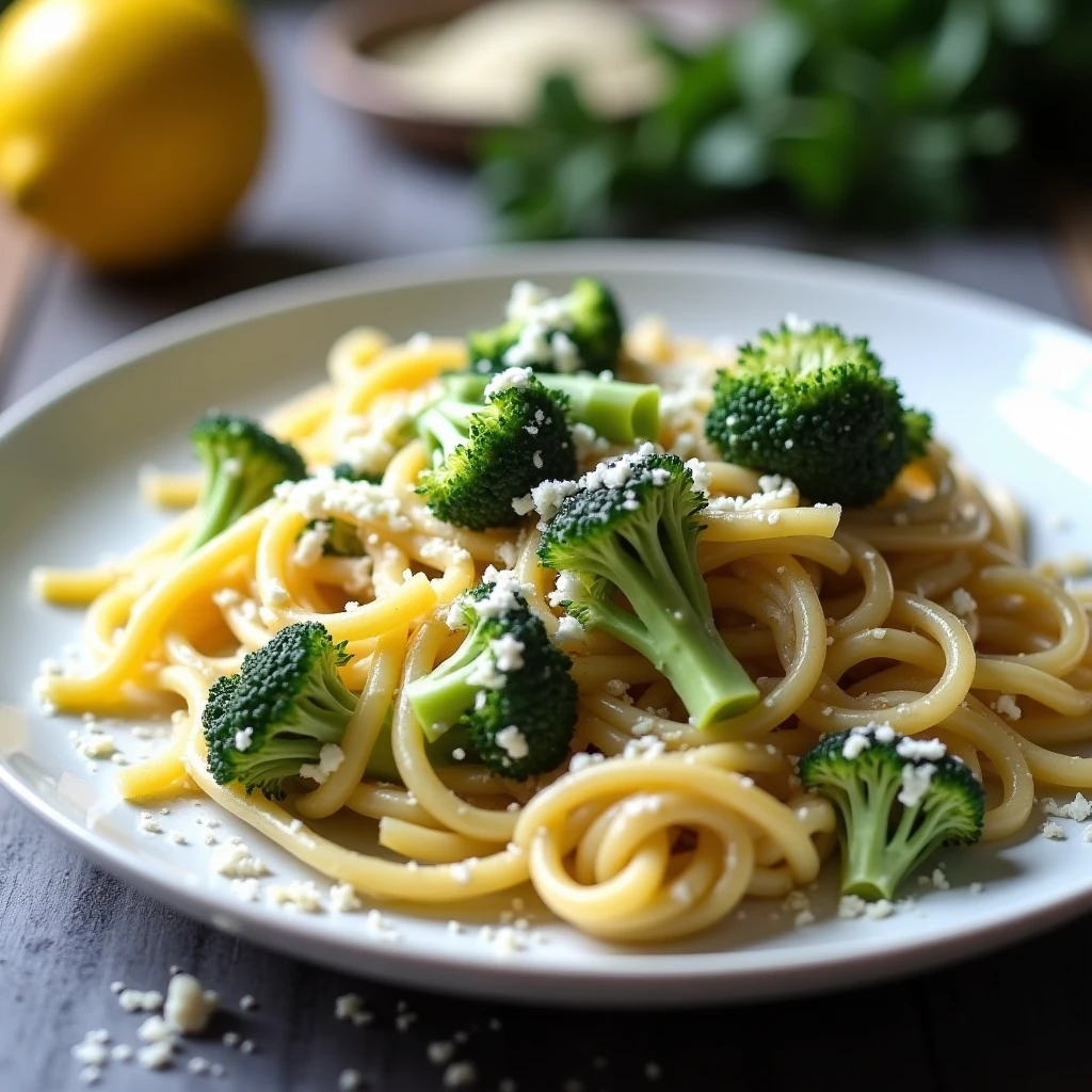 Cremige High Protein Brokkoli Pasta