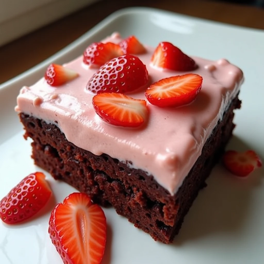 Erdbeer Brownie