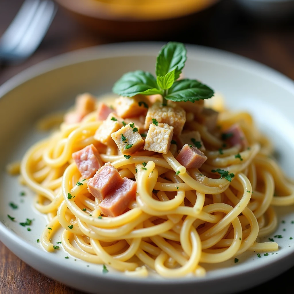 Vegane High Protein Tofu Carbonara
