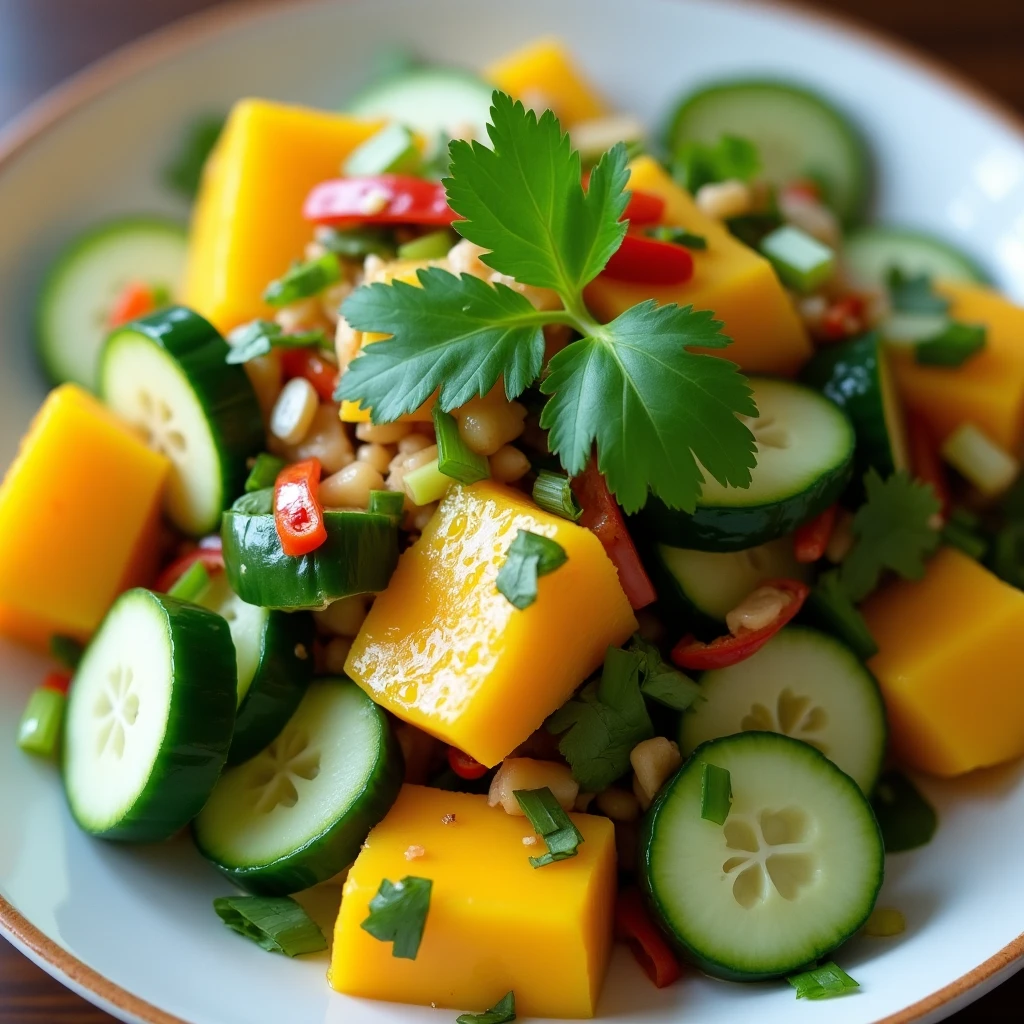 Asiatischer Gurken-Mango-Salat