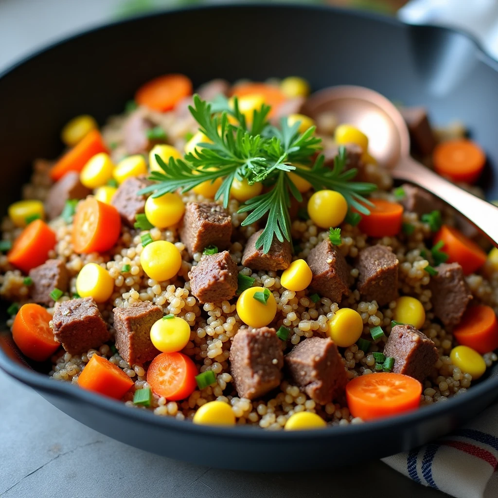 Proteinreiche Rinderhack-Quinoa-Pfanne