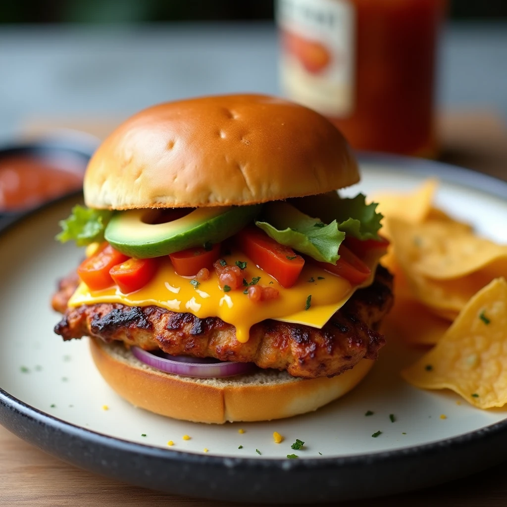 Chicken Fajita Burger