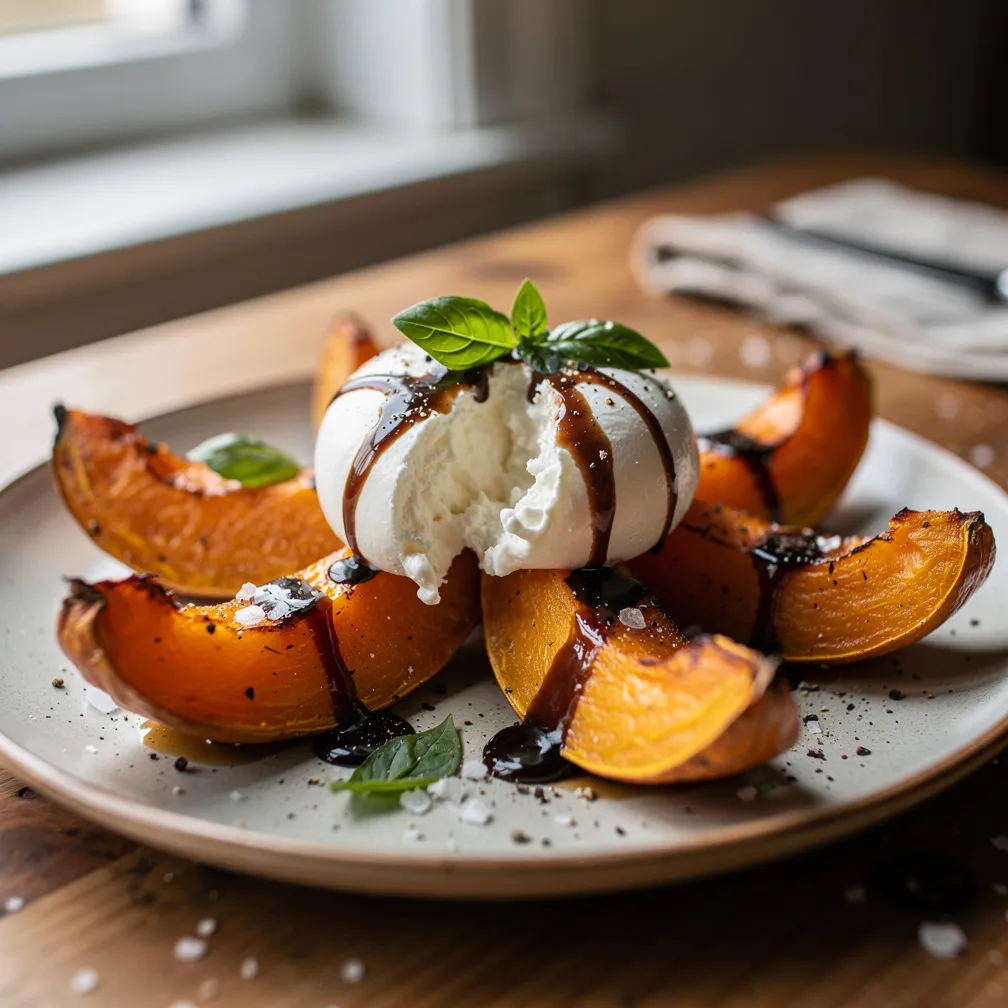 Pumpkin with Burrata and Balsamic Sauce