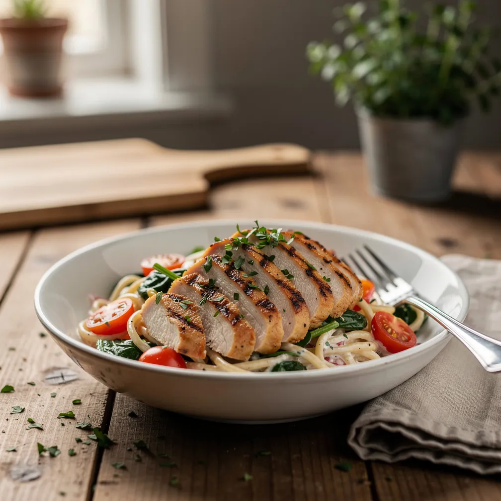 High Protein Pasta with Chicken