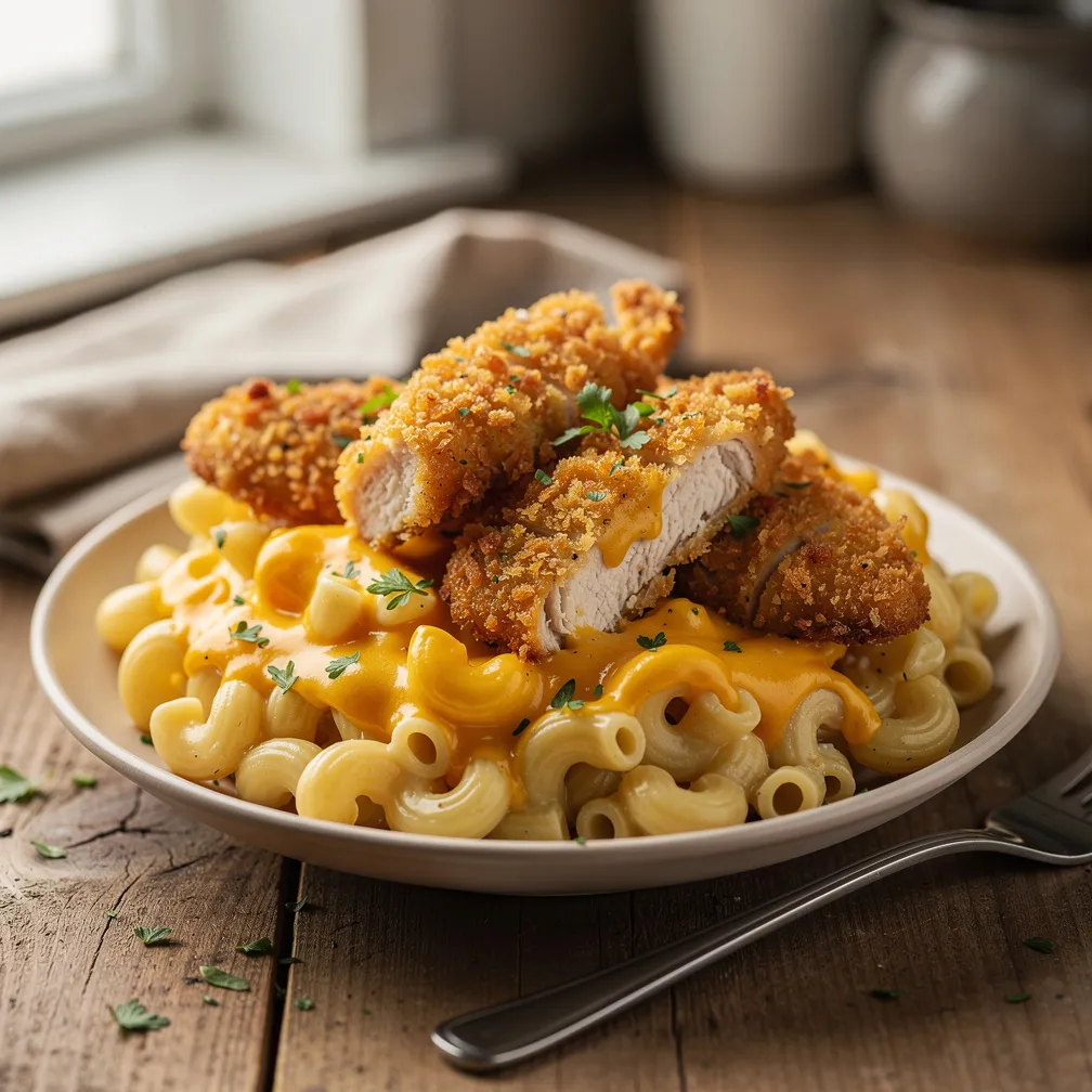 Crispy Chicken Mac 'n' Cheese