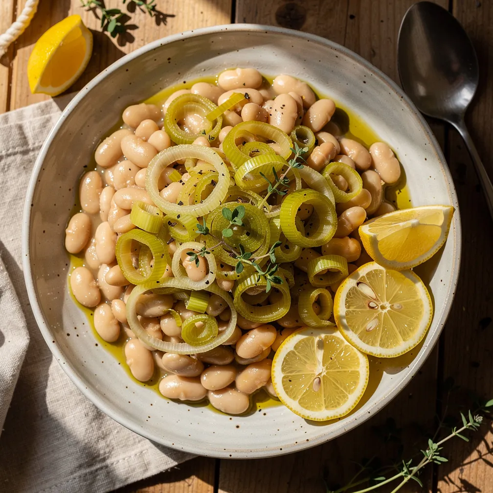 Beans al Limone with Leek