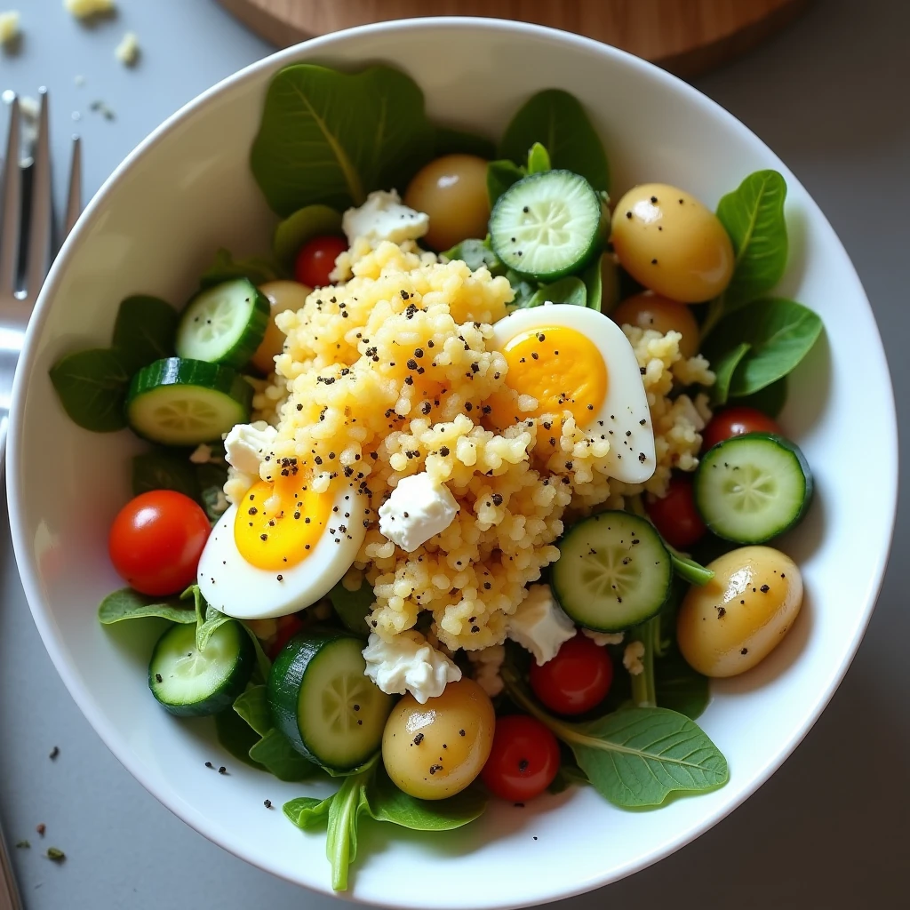 Knuspriger Kartoffel-Eier-Salat