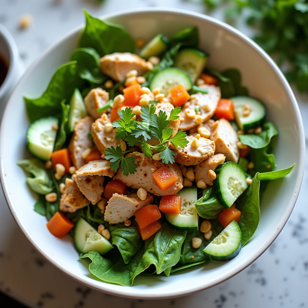 Asiatischer Hähnchensalat